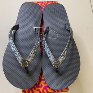 New in Box Tory Burch Flip Flops Size 9